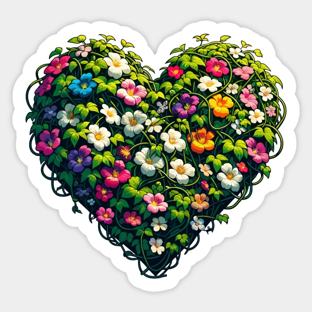 Floral Heart Sticker by Muslimory